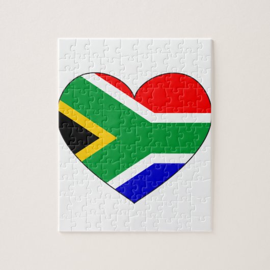 Puzzle Coeur de drapeau de l'Afrique du Sud (Vertical)