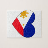 Puzzle Coeur de drapeau de Philippines (Horizontal)