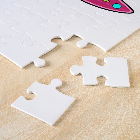 Puzzle Coeur en fleurs papillon (Côté)