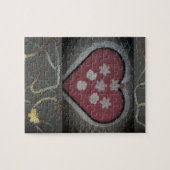 Puzzle Coeur et papillon fleuris flottants (Horizontal)