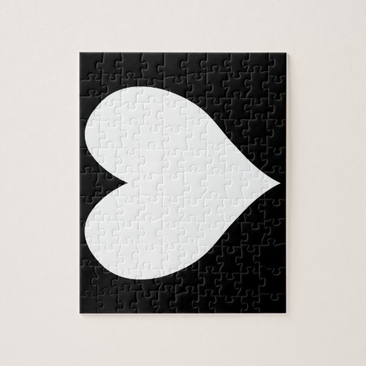 Puzzle Coeur noir et blanc (Vertical)