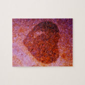 Puzzle coeur rose corail (Horizontal)