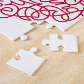 Puzzle Coeur rose des textes d'amour (Côté)