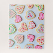 Puzzle Coeur rose Saint Valentin Amour Cookies (Vertical)