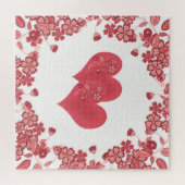 Puzzle coeur rouge amour Saint Valentin (Horizontal)
