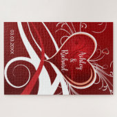 Puzzle Coeur rouge avec perruques (Horizontal)