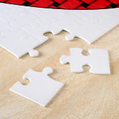 Puzzle Coeur rouge tressé (Côté)