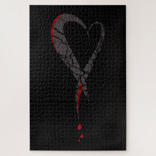 Puzzle Coeur saignant. J'ai blessé un coeur triste. L'obs