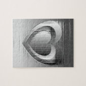 Puzzle Coeurs chromés polis (Horizontal)