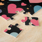 Puzzle Cœurs colorés Saint-Valentin (Côté)