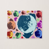 Puzzle Coeurs d'amour de chiot de carlin (Horizontal)