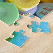 Puzzle Coeurs de bonbons colorés (Côté)