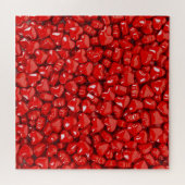 Puzzle Coeurs de bonbons rouges (Horizontal)