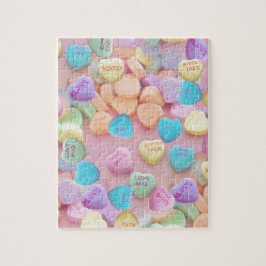 Puzzle coeurs de bonbons valentines (Vertical)