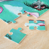 Puzzle Coeurs de cheveux roses et baisers Fée Big Eyes (Côté)