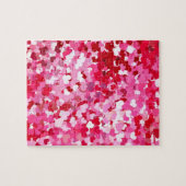 Puzzle Cœurs de confettis roses (Horizontal)