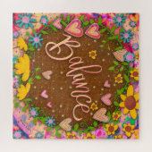 Puzzle Coeurs de l'équilibre amusant Fleurs mignonne Insp (Horizontal)