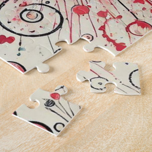 Puzzle Coeurs de Valentines / Marguerite / Art scintillan