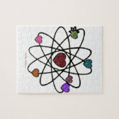 Puzzle Coeurs Empreintes de léopard de Valentine atomique (Horizontal)