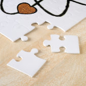 Puzzle Coeurs Empreintes de léopard de Valentine atomique (Côté)