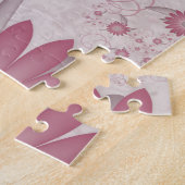 Puzzle Coeurs et fleurs Abstraits roses Aimer l'art fract (Côté)