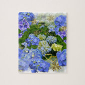 Puzzle Coeurs et hydrangées (Vertical)