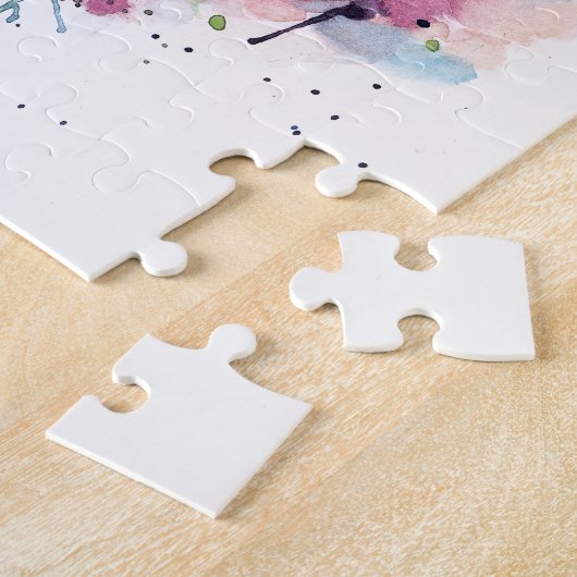 Puzzle Coeurs Et Lavages Dans L'Aquarelle (Côté)