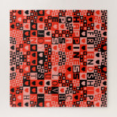 Puzzle Coeurs et mots Art (Horizontal)