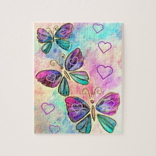 Puzzle Coeurs et papillons (Vertical)