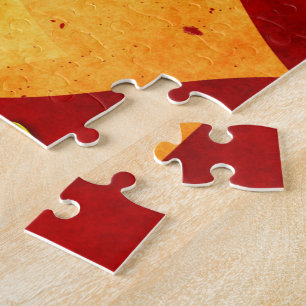 Puzzle Coeurs et rouge personnalisés d'or de proposition