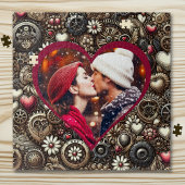Puzzle Coeurs, fleurs et engrenages Steampunk personnalis