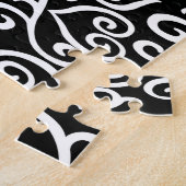 Puzzle Coeurs noir et blanc (Côté)