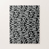 Puzzle Coeurs noir et blanc (Vertical)