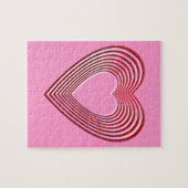 Puzzle Coeurs rouge et rose "3D" (Horizontal)
