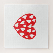 Puzzle Coeurs rouges avec petits coeurs (Horizontal)