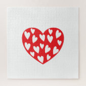 Puzzle Coeurs rouges avec petits coeurs (Vertical)