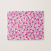 Puzzle Coeurs valentin roses et violets (Horizontal)