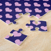 Puzzle Coeurs Violet Et Rose (Côté)