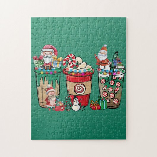 Puzzle Coff Cozy Winter Santa Xmas (Vertical)