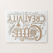 Puzzle Coffee and Creativity Typography (Horizontal)