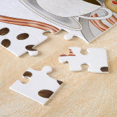 Puzzle Coffee and Savory Breakfast Bacon | Eggs Pattern (Côté)