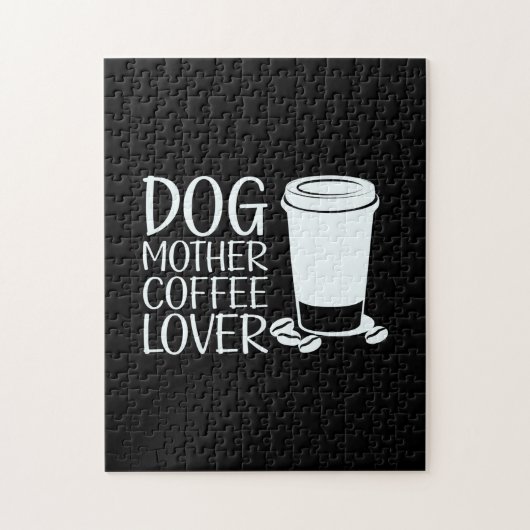 Puzzle Coffee Art Chien Mère Café Lover (Vertical)