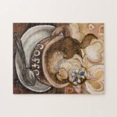 Puzzle Coffee Cat Art (Horizontal)