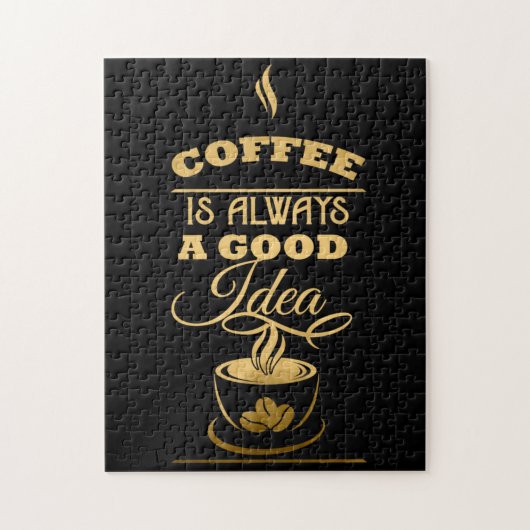 Puzzle Coffee is Always a Good Idea (Vertical)