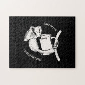 Puzzle Coffee Sloth (blanc) (Horizontal)