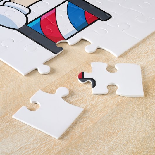Puzzle Coiffeur avec ciseaux (Côté)