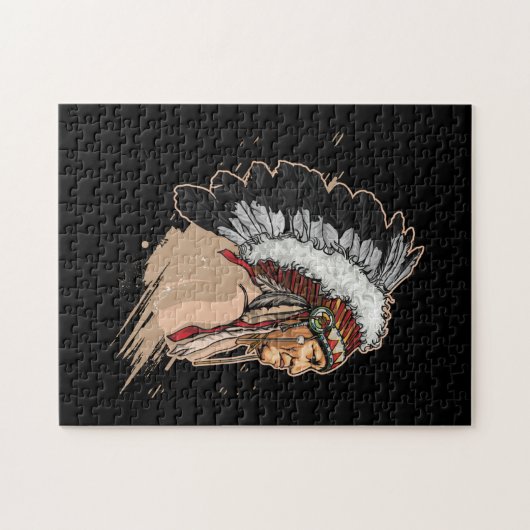 Puzzle Coiffure amérindienne (Horizontal)