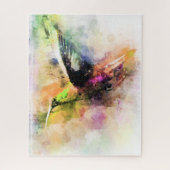 Puzzle Colibri à l'aquarelle  (Vertical)