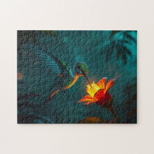 Puzzle Colibri dans le jardin (Horizontal)