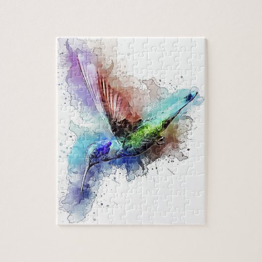 Puzzle Colibri d'aquarelle (Vertical)